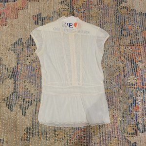 Mexx Sheer mockneck stretch blouse